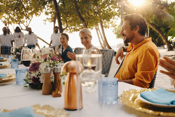 Boduberu performers entertaining family at luxury tropical resort