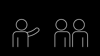 reflects a presenter addressing a small group, focusing on concise explanation, guided instruction, and brief targeted communication for quick understanding among participants