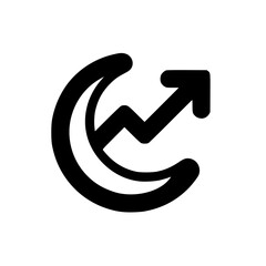 Abstract crescent moon graphic icon design ideal for modern mystical celestial themes