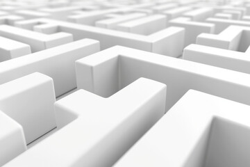 Complex Maze Design Offers a Challenging Path for Exploration in Minimalistic White Structure