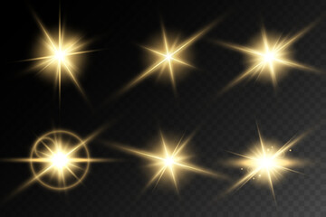 Lens Flare, light glow effect. sun or realistic shining star with backlight effect.
bokeh glitter and sparkles or sparkles on transparent background.
