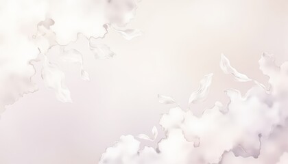 Abstract Floral Background Soft Petals and Clouds