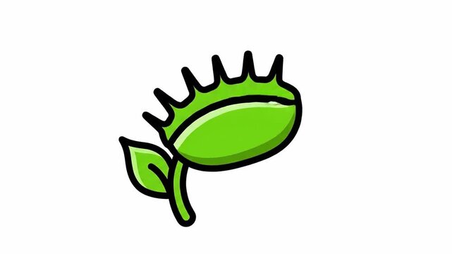 Animated Venus Flytrap Cycle: Opening and Closing, perfect for game development assets and