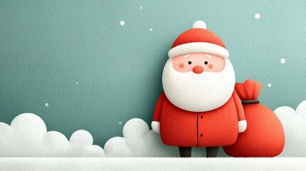 Santa Claus with gift sack illustration