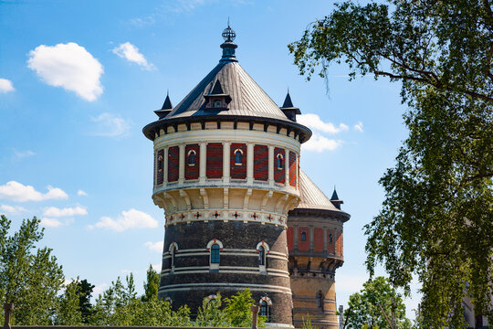 Matīsa twin water towers (also known as Matīsa dvīņu ūdenstorņi), a pair of historic architectural landmarks located in Riga, Latvia