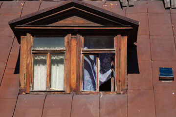 old wooden window