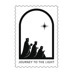 Journey To The Light Magi Stamp Nativity Silhouette Christmas