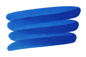 Blue paint marker highlight stroke creating abstract textured scribble on transparent background