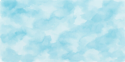 Bright blue sky with fluffy white clouds, a beautiful nature day atmosphere