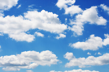 White clouds in blue sky