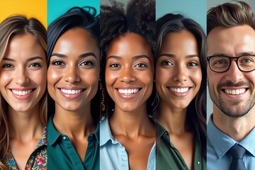 Diversity in Business: A Collage of Avatar-Styled Professionals Embracing Their Strengths