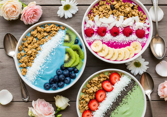 Colorful Smoothie Bowl Mosaic