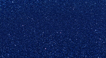 A deep blue textured background filled with countless tiny sparkling glitter particles, creating a festive and glamorous effect