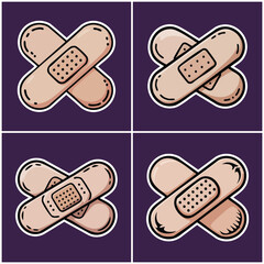 Bandages crossing with transparent background Emo Culture