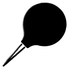 enema icon, brush strokes, vector illustration on white background.