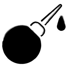 enema icon, brush strokes, vector illustration on white background.