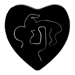 father's day icon, brush strokes, vector illustration on white background.