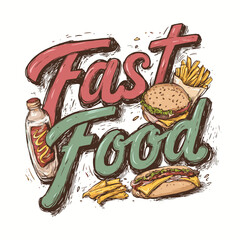 graffiti pop art fast food restaurant 