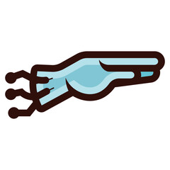 robotic hand icon illustration