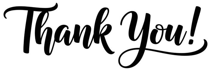 Elegant Thank You Script Text Express Gratitude and Appreciation