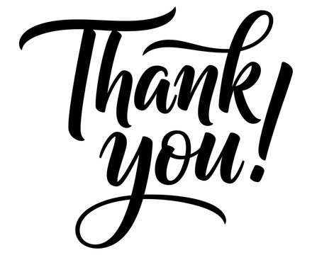 Elegant Thank You Calligraphy Design for Gratitude and Appreciation