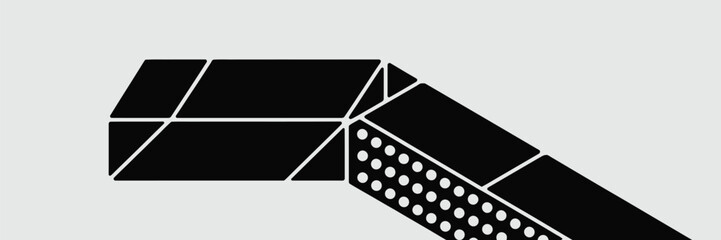 Abstract geometric shapes in black and white with triangles squares and circles design composition art