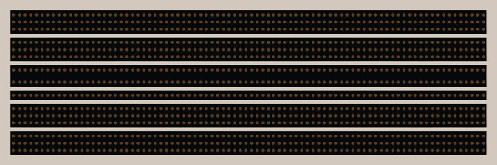 A grid pattern of dark horizontal bands filled with small circles separated by light gray stripes