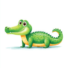 Fototapeta premium Cute Cartoon Alligator Illustration for Kids