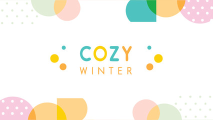 A cheerful and cozy winter scene rendered in warm pastel colors featuring a charming landscape with soft hues and a welcoming atmosphere perfect for holiday or seasonal designs