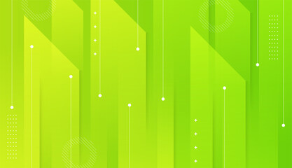 Abstract green background with geometric lines and subtle dot accents.