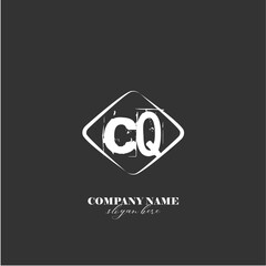 vector CQ illustration of a logo for a company background abstract