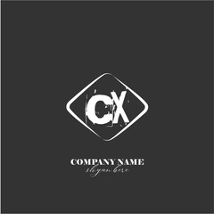 vector CX illustration of a logo for a company background abstract