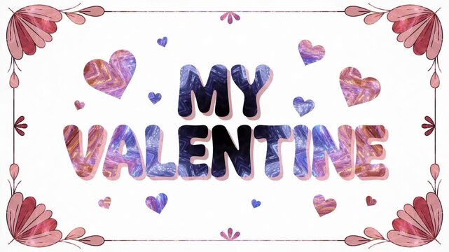 Colorful valentine tunnel video vj loop screensaver for a romantic atmosphere