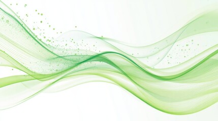 Green flow curve background