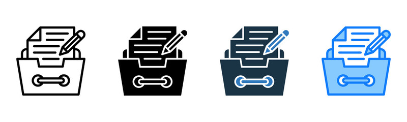 Record Keeping icon multiple style 