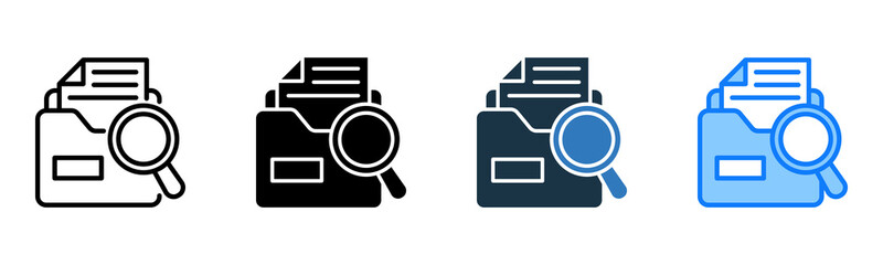 Document Retrieval icon multiple style 