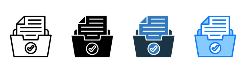Record Keeping icon multiple style 