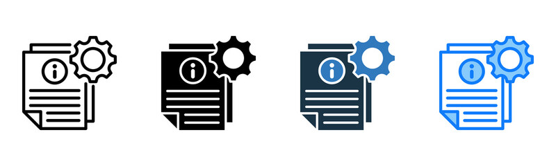 Information Management icon multiple style 