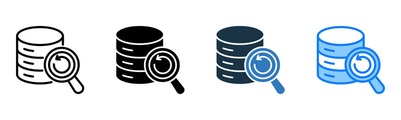 Data Retrieval icon multiple style 
