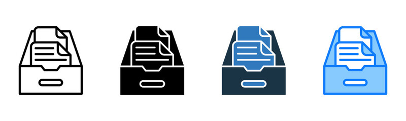 Document Archiving icon multiple style 