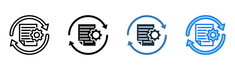 Document Workflow icon multiple style 