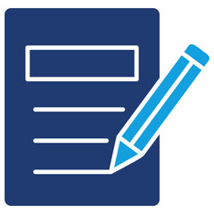 Text Flat Blue Icon