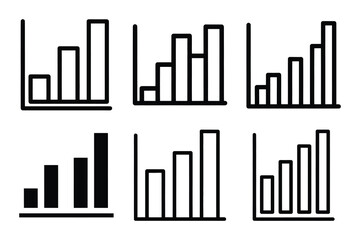bar graph Simple silhouette icon graphic