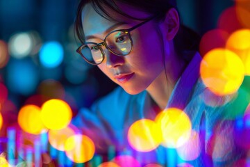 Strategic vision: analyzing real-time market movements with precision. Intelligent network. Stock market analysis by a finance officer in a conference room. Digital network. Tech ecosystem.