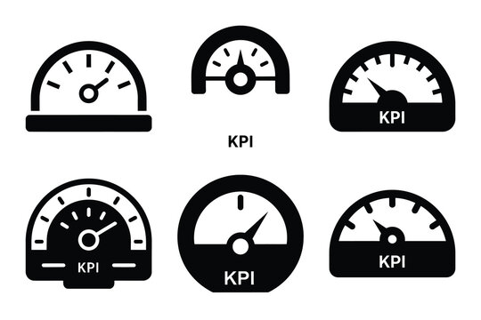 kpi meter Simple silhouette icon graphic