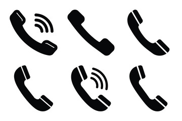 phone call Simple silhouette icon graphic