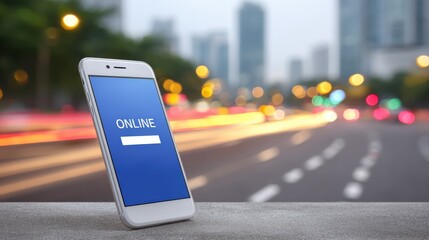 A mobile banking transfer animation with bright fast motion streaks, symbolizing instant online transactions. Online banking transaction.