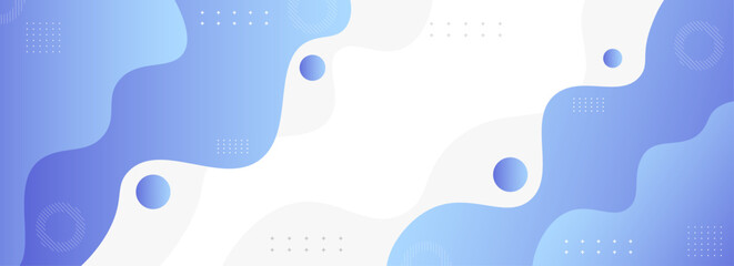 Blue and white fluid abstract background with wavy organic patterns.