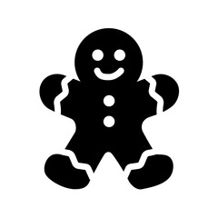 A cute gingerbread cookie figure symbolizing sweet holiday treats, festive baking traditions, and warm Christmas spirit. Perfect for seasonal themes, cozy designs, and joyful winter visuals.