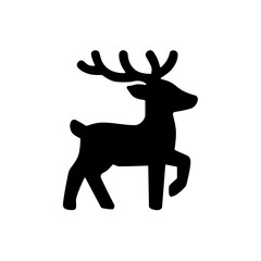 A festive reindeer silhouette symbolizing winter spirit, holiday magic, peaceful nature, and Christmas celebrations. Perfect for seasonal decorations, joyful themes, and charming graphic elements.